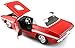 1970 Dodge Challenger R/T Coupe Red with White Top and White Stripes 1/24 Diecast Model Car by Maisto