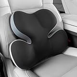 BEBAS Lumbar Support Pillow for Car, Ergonomic Memory Foam Back Cushion for Driving, Lower Back Support for Pain Relief, Lumbar Cushion for Car Seats, Office Chairs, Wheelchairs - Blackgray
