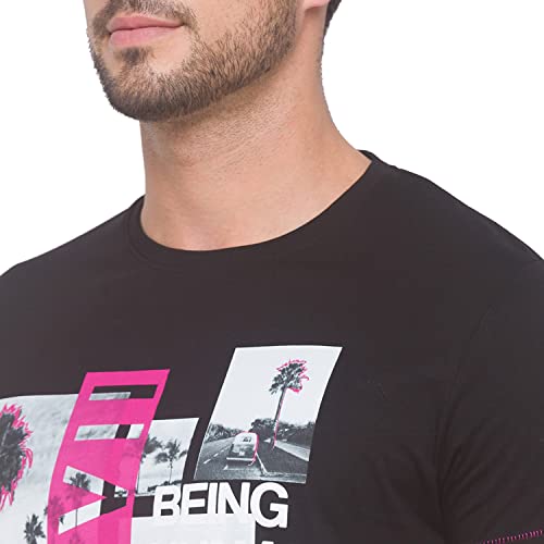 Image of Being Human Bean Green Regular Fit Round Neck Men's T-Shirt Clothing