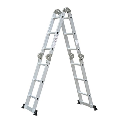 Preisvergleich Produktbild BigButterflyde 6in1 4,7M Mehrzweckleiter Vielzweckleiter Universalleiter Leiter Aluminium Multigerüst Klappgerüst Arbeitsleiter Multi Fold Step Light Gewicht Mehrzweck Erweiterung 4 x 3 Stufen