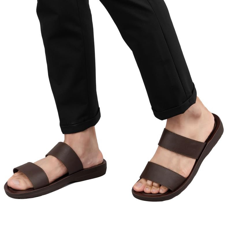 Image of Chips Men's BLACK Lightweight Slip-on Sandal Casual (ND44)