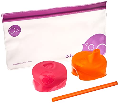 Tetinas para biberón marca B.BOX. Modelo Pack de 2 couvercles en silicone bec et paille Strawberry shake Cover