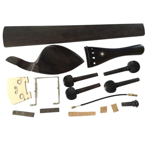 Yuattory Juego de accesorios para violín 4/4, juego de violín, tacos, piezas de instrumento.