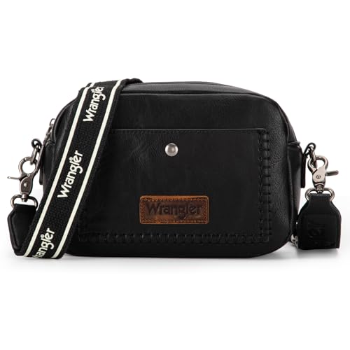 Wrangler Crossbody Purses for Women Trendy Camera Snapshot Bag with Wide Strap