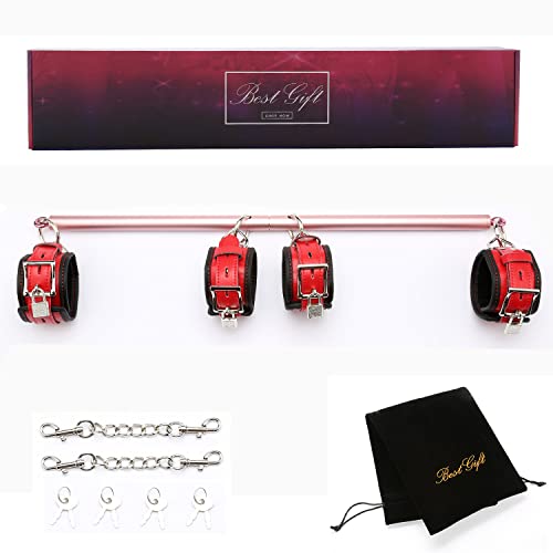 EXREIZST 2 Rose Gold bar with 4 red Straps Set kit