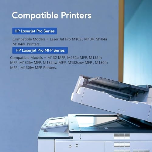 Image of 19A Drum Toner Cartridge for CF219A with chip Drum Toner Cartridge Compatible for HP LaserJet Pro M104, M104a, M104w, M132 MFP, M132a MFP, M132fn MFP, M132fw MFP, M132nw MFP, M132snw MFP (TN-19A 1PIC)