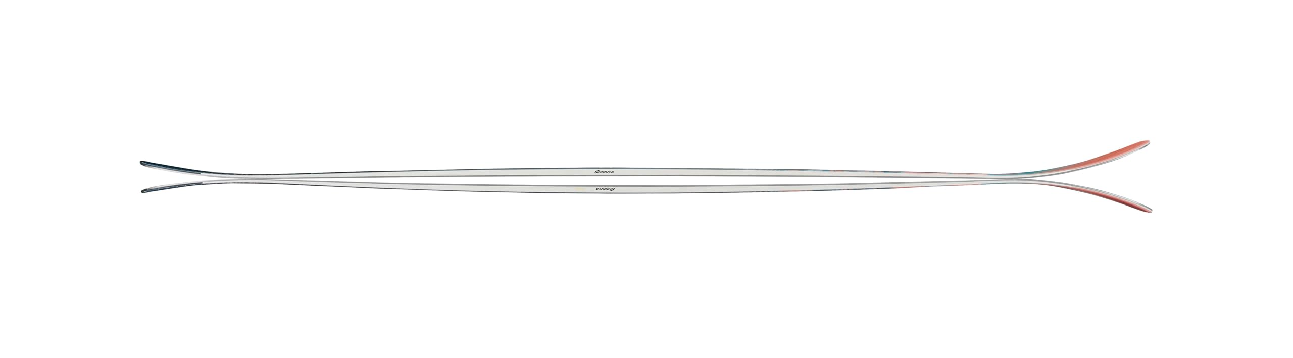 Nordica Santa Ana 97 Women's All Mountain Skis (Salmon/Turquoise/Navy, 167cm)