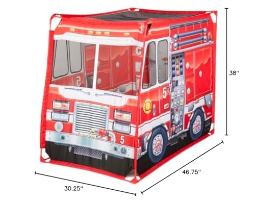 Melissa & Doug Fire Truck Play Tent Role Play Firefighter Tent, Fire Truck for Kids Ages 3+ - Image 9