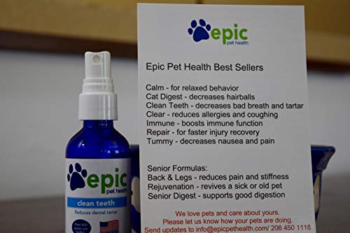Epic Pet Health Clean Teeth - Natural Electrolyte Supplement That Reduces Tartar, Bad Breath and Promotes Healthy Teeth, Healthy Supplement Made in USA (Spray, 1 Ounce) - Thumbnail 6