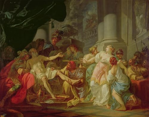 Peinture Décorative sur Toile de la Mort de Sénèque Jacques Louis David | Finition Premium 60x90