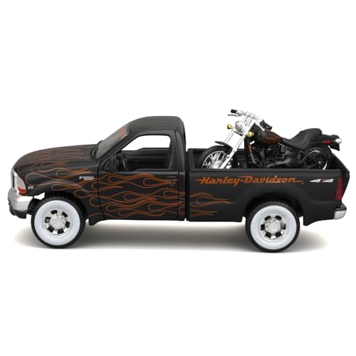 Maisto 1:24 Vehículos Miniatura Ford F-350 y Harley Davidson miniatura 6