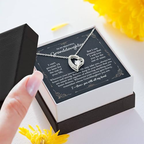Granddaughter Necklace - From Grandparents, Birthday Gift With Message Card4