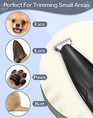 Dog Clippers for Grooming 2 Speed Low Noise Cordless Dog Paw Trimmer Rechargeable Small Pet Hair Trimmer for Grooming Cat Hair Clippers Shaver for Paws Eyes Ears Face Rump black  Cucciolini Doodles Dog clippers for grooming 2 speed low noise cordless dog paw trimmer rechargeable small pet hair trimmer for grooming cat hair clippers shaver for paws eyes ears face rump black   cucciolini doodles