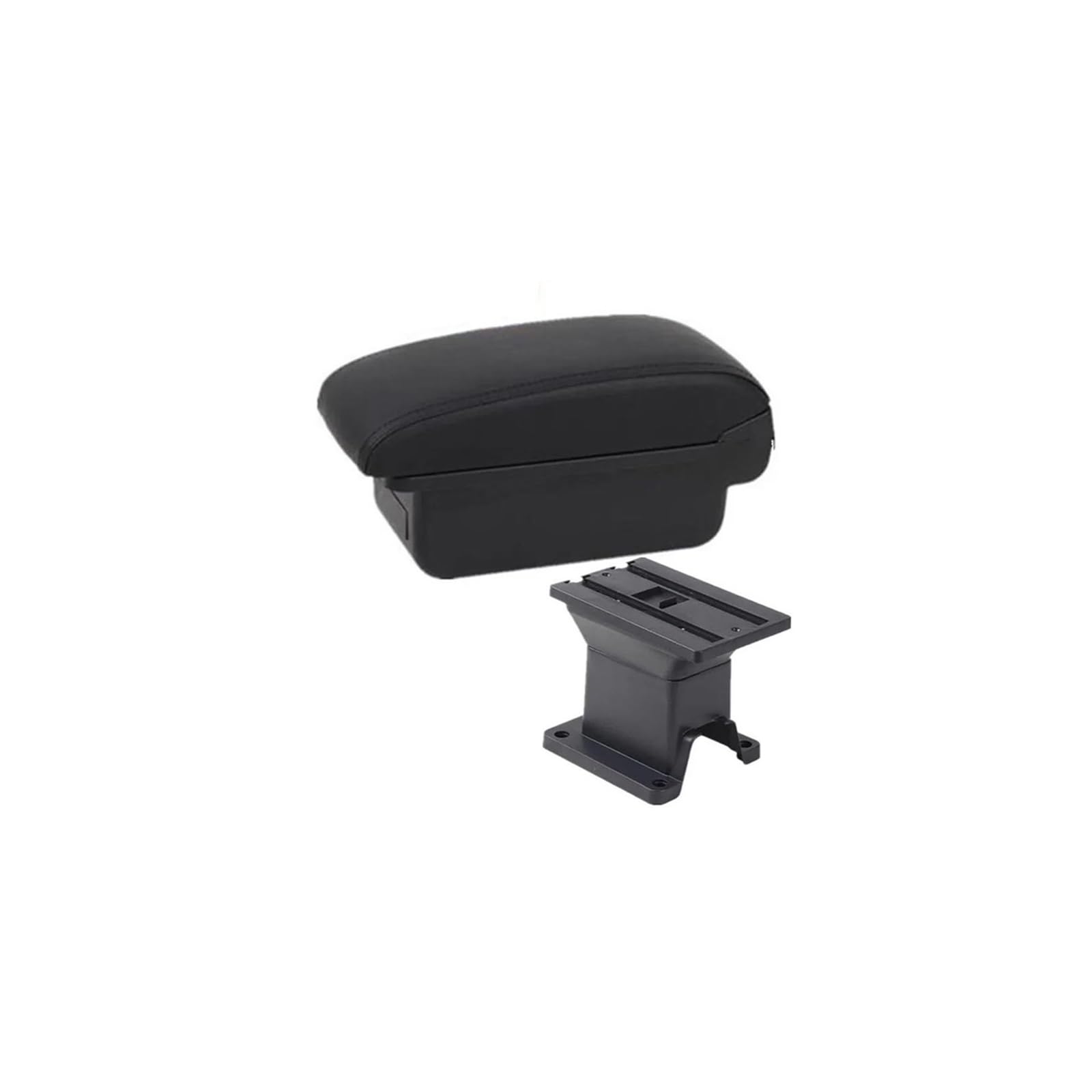 Scatola Bracciolo per Toyota IQ Bracciolo Interno per Auto Scatola Portaoggetti Centrale Accessori Auto Parti di Retrofit con USB Accessori per Auto(A Black Line No USB)