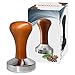 Neouza Cafetera Espresso Tamper 58mm Barista Café Polvo Grano Prensa Madera Mango Cromado Base Plana