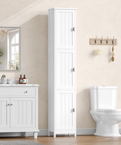 Zeibospri Tall Narrow Bathroom Storage Cabinet, 3-Tier...