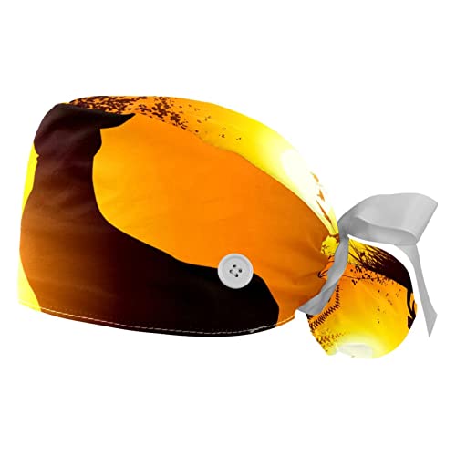 Chapeaux bouffants cerf élan lot de 2 casquettes de travail ajustables