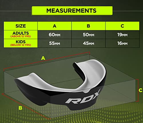 Image of RDX Mouth Guard for Boxing MMA Kickboxing Muay Thai Judo Karate - Adult Gum Shield Mouthpiece Jaw Protector with Storage Case, Martial Arts Football Lacrosse Hockey Contact Sports - Above 12 Years Age