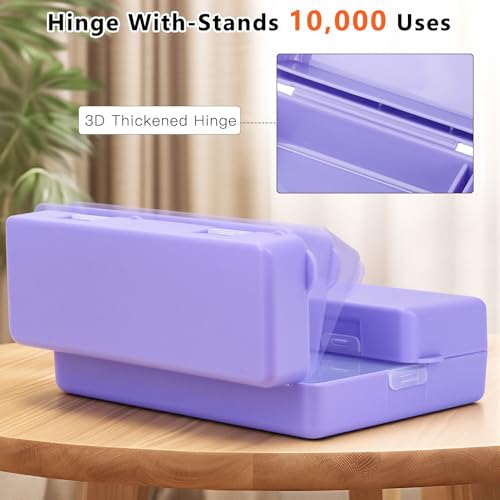 Image of FYY Travel Pill Organizer, Large Pill Box Medicine Case-2pcs Purple