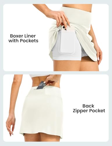 Rdruko Women's Swim Skirts High Waisted Tummy Control Bathing Suit Skirts Bottoms with Pockets Built-in Shorts4