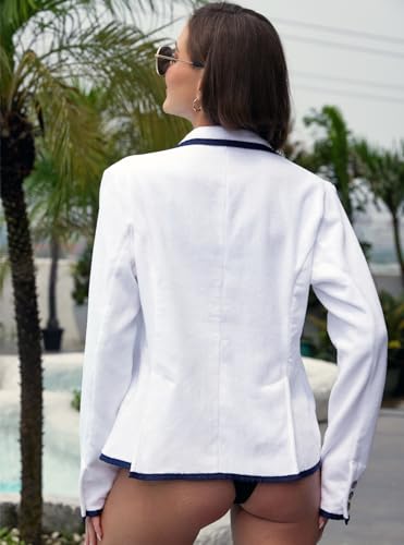 Image of Luxurious Women's Bathrobe, Organic Cotton Terry Towelling Blazer for Women, Leisure Cotton Bath Robe for Pool and beach