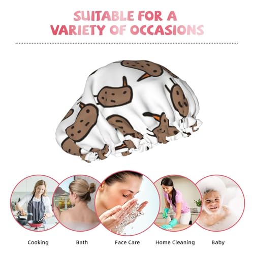 Bonnet de douche imperméable Kiwi Birds Cut pour cheveux longs - 8