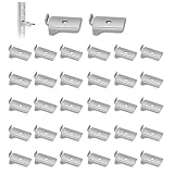 30pcs Shelf Clips,Adjustable Steel Pilaster Shelf Clip Support,for Shelf Pilaters Adjustable Shelving System DIY Cabinet Bookshelf Sheving,Plug-and-Play, Easy to Adjust, no Tools Required