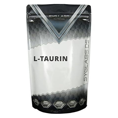 Taurin Pulver 100% rein - 1000g Aminosäure L-Taurin - 1kg - ohne Zusatzstoffe - vegan -mit Messlöffel Cover