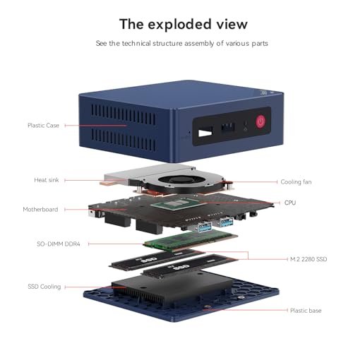 Image of Beelink N95 Intel 12th Mini PC MINIS 12 8GB DDR4 256GB SSD | Mini Computer N95 4C /4T MAX 3.4Ghz /WiFi 5 /BT4.2, Office PC Dual HDMI 4K DIsplays Home Serve PLEX, Low-Power Gaming pc