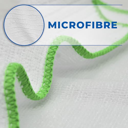 Towelogy Microfibre Dish Cloths Set of 5 – 30x30cm (Standard Size) Scratch-Free High Absorbency Perfect for Spotless Kitchen Cleaning & Dishwashing Stain Resistant Machine Washable (White) - Image 3