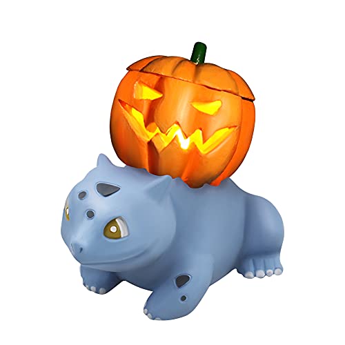 BAEHEU Bulbasaur Figure Toy Cute Anime Pumpkin Bulbasaur Statue Decorations Halloween Pumpkin Decor Doll