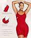 SHAPELLX Shapewear for Women Body Shaper Tummy Control Body Slimming Bodysuit Tummy Compression Shape Wear Shirts Red