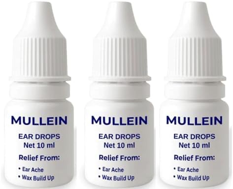 Ear Drops 30ml (3 x10ml) for Ear Pain, Ear infections, Earache, Excessive and Hardened Ear Wax, Ear Wax Removal, swimmer's Ear- Ear Cleaner Dropper Bottle