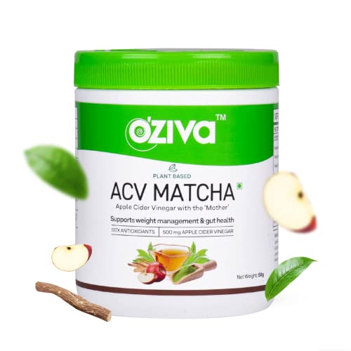 OZiva Plant Based Apple Cider Vinegar Matcha | With 