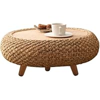Amazon｜BQQB ちゃぶ台 円卓 ローテーブル 籐編み ラタン 卓袱台 座卓