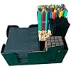 Rattleware 6-Compartment Bar Caddy Organizer Durable Black Plastic Napkin Holder and Straw Organizer for Bar Tools Coffee Bar Accessories Restaurant Home Bar Cart Storage