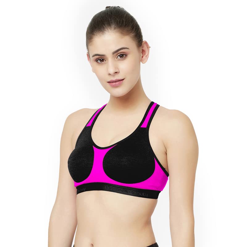 Image of Groversons Paris Beauty Women's Non-Padded Non-Wired Racer Back Sports Bra (BR172)