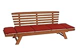 DEGAMO Garten Liegesofa Tirol mit klappbaren Seitenlehnen - 3