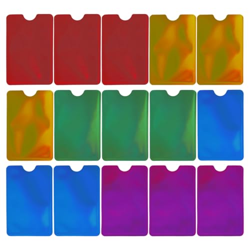 Pack De 15 Porte-Cartes Colorés, Porte-Cartes Anti-Démagnétisation, Porte-Cartes Tendance Et Personnalisés, Porte-Cartes D'Identité, Porte-Cartes Étanches
