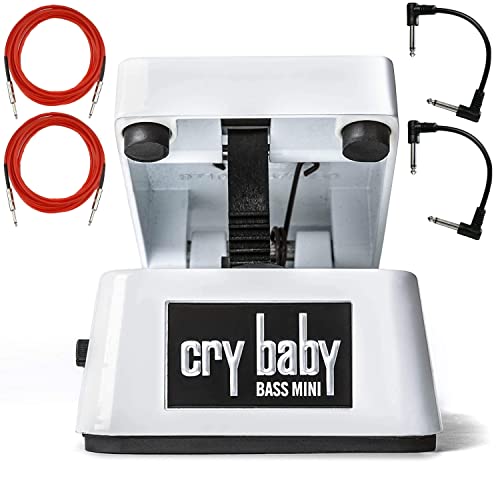 Dunlop Cbm105Q Cry Baby Mini Bass Wah Pedal Bundle With 2 Patch Cables And 2 Instrument Cables #TOP12
