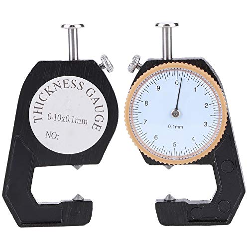 Calibrador de espesor Preciso 0-10mm, negro, herramienta portátil de medición con dial transparente y duradero para medición de espesor de pared/acero miniatura 4