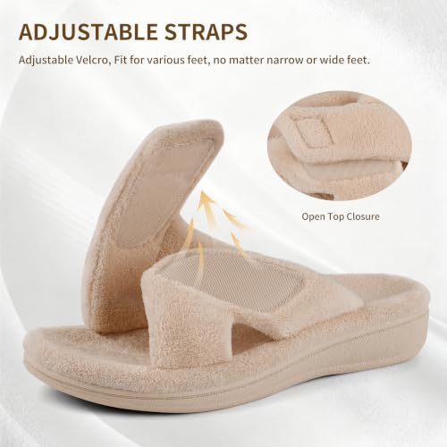 Image of BCSTUDIO Women's Orthopedic House Fuzzy Slippers with Arch Support