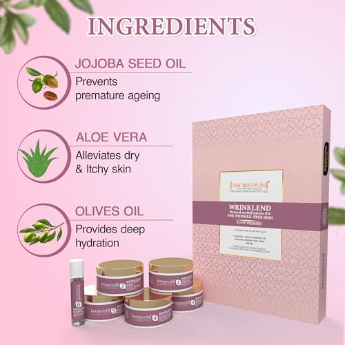 Image of Aryanveda Anti Aging Facial Kit for Glowing Skin (260g), Repairs Wrinkles, Reduce Fine Lines, Remove Dead Skin Cells, All Skin Type for Women (6 Units)