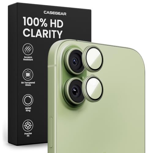 Image of CASEGEAR Clear Pro Camera Lens Protector Compatible With iPhone 17 | HD Clarity | Scratch Resistant | Complete Coverage | Easy Installation | Sage