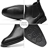 SANNAX Men Chelsea Boot Formal Business Uniform Dress Shoes Fashion Ankle Boots Slip on, Black 49, 9.5UK #1
