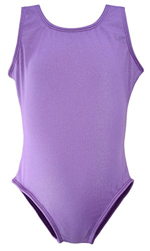 Dancina Mädchen Gymnastikanzug Turnanzug Durchgehend Gefüttert,Lila Glitzer, Gr. 140/146 Cover