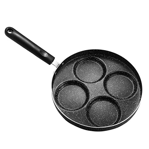 Cabilock 1Pc Medical Stone Non Stick Omelette Pan Four Hole Frying Pan for Eggs and Pancakes Design Energy Saving Kitchen Essential