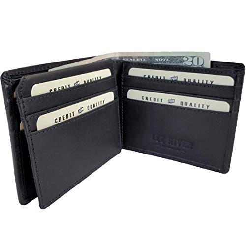 Mens Black Leather Wallet Conan4