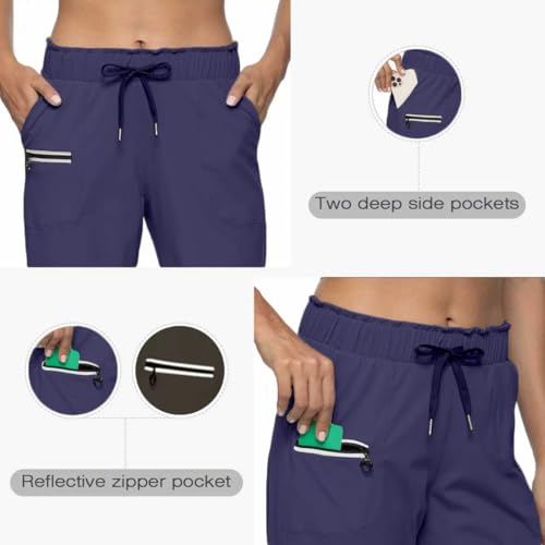 Image of Haowind Joggers for Women with Pockets Elastic Waist Workout Sport Gym Pants Comfy Lounge Yoga Running Pants