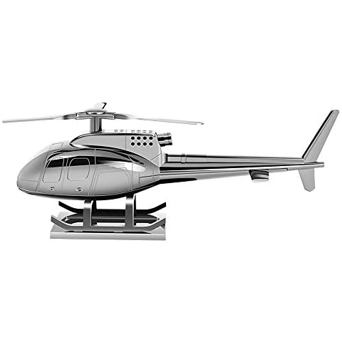 XISEDO Solar Car Perfume, Car Supplies Creative Helicopter Aircraft Decoration High-grade Metal Gift Mini Solar Car Perfume Air Freshener Fragrance Car Airplane Ornament (Silver) Cover